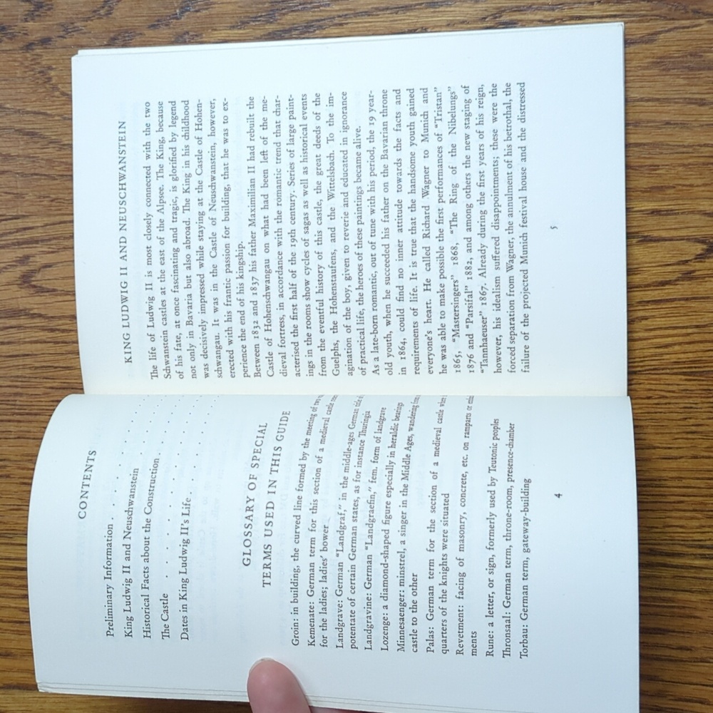 Vintage 1966 Neuschwanstein Castle Paperback Booklet Nonfiction Travel History - Picture 4 of 16